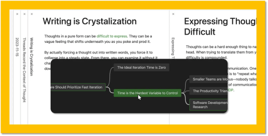 注重使用「思维线索」的笔记 App,像极了早期的 Obsidian #猜猜是谁