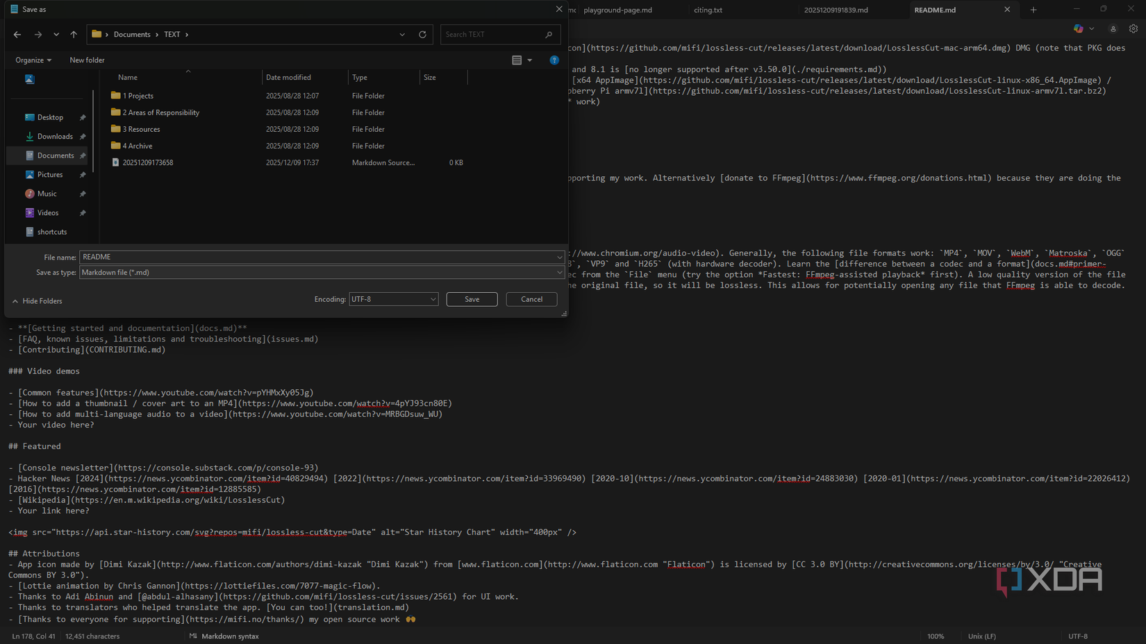 Exporting file in Widnows Notepad